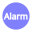 video-4-words-alarm-text-button-blue-circle-850_256.png